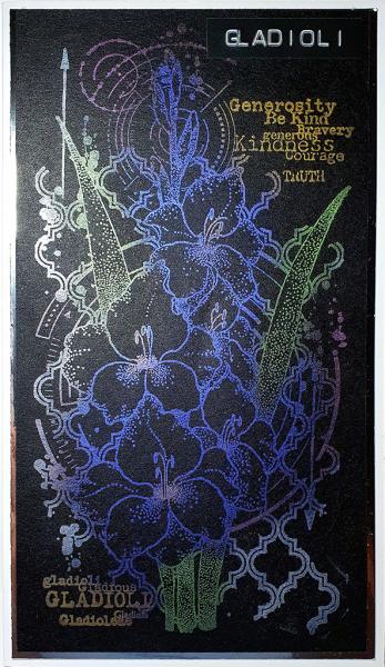 IndigoBlu "Gladioli" A5 Rubber Stamp