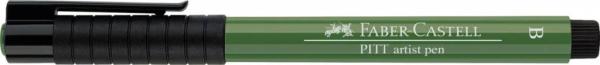 Faber Castell India Ink Artist Pen Brush 167 Permanent Olive Green 