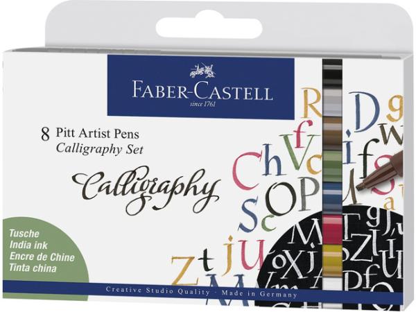 Faber Castell Drawing Pen Pitt Artist Set Calligraphy  8er-Set