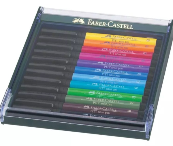 Faber Castell Pitt Artist Pen Brush Bright  12er-Set