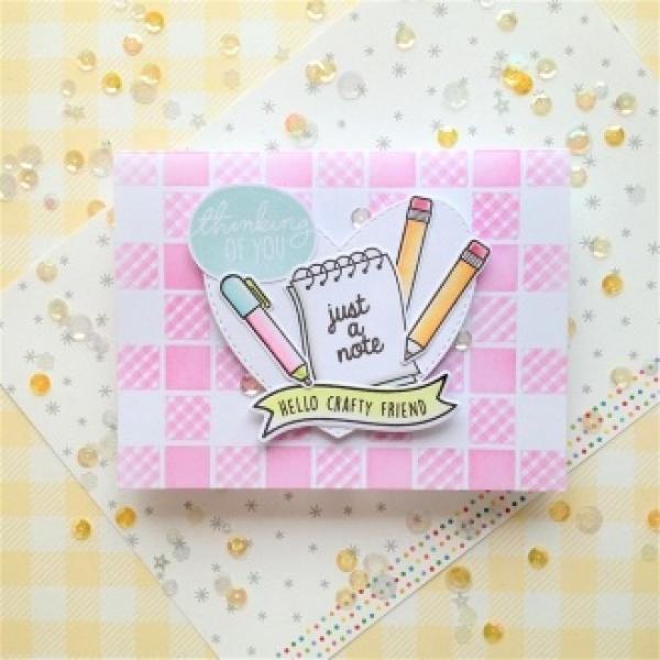 Heffy Doodle Just a Note   Clear Stamps - Stempel 