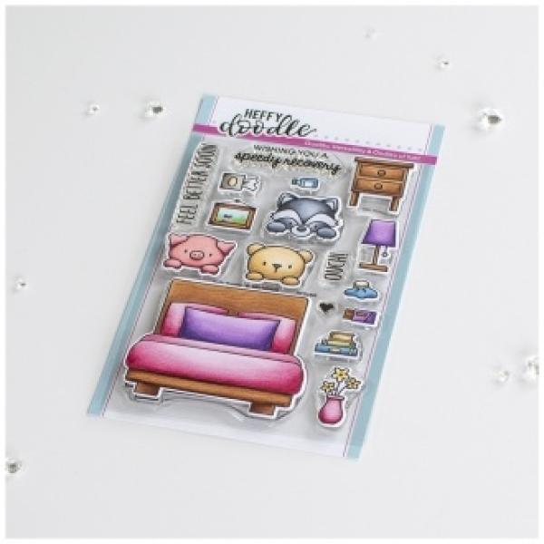 Heffy Doodle Bed Heads   Clear Stamps - Stempel 