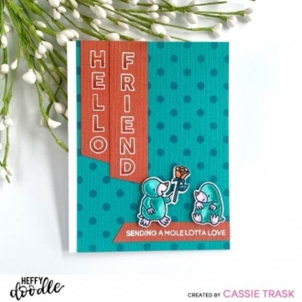 Heffy Doodle  Very Vertical Greetings   Clear Stamps - Stempel 