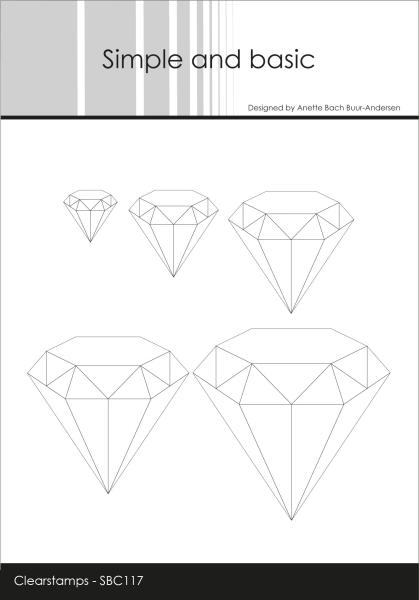 Simple and Basic " Diamonds " Clear Stamps