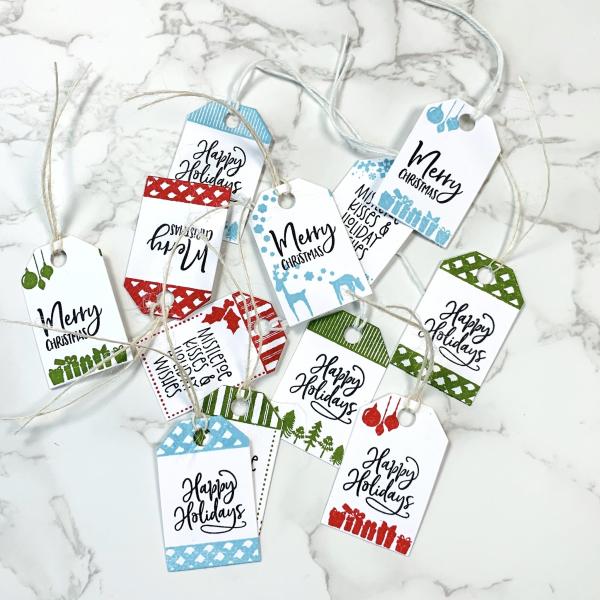 LDRS-Creative Christmas Gift Tag Stack 4x6 Inch Clear Stamps