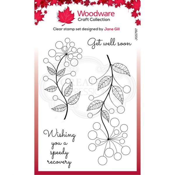 Woodware bubble Bloom Abbie  Clear Stamps - Stempel 