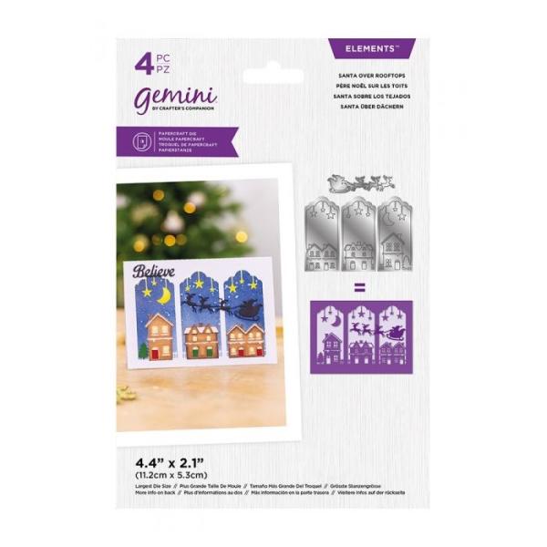 Gemini Triptych Santa Over Rooftops Elements Dies  - Stanze - 