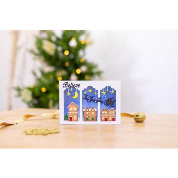 Gemini Triptych Santa Over Rooftops Elements Dies  - Stanze - 