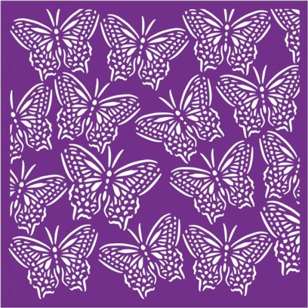 Crafters Companion -Beautiful Butterflies Background  - Stencil - Schablone