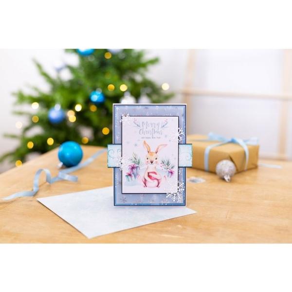 Crafters Companion -Watercolour Christmas Embossing Folder Snowflake Edges - Prägefolder