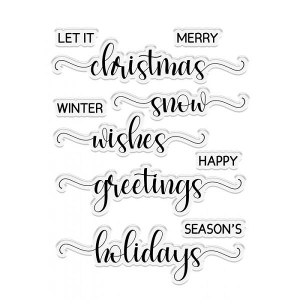 Crafters Companion - Watercolour Christmas  - Clear Stamps
