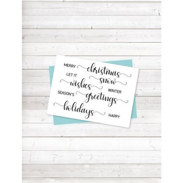 Crafters Companion - Watercolour Christmas  - Clear Stamps