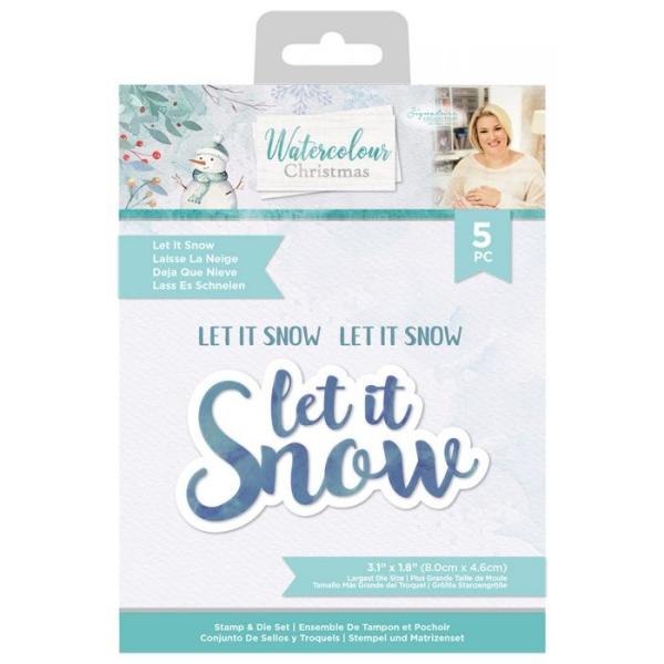 Crafters Companion -Watercolour Christmas Let It Snow  - Stanze & Stempel
