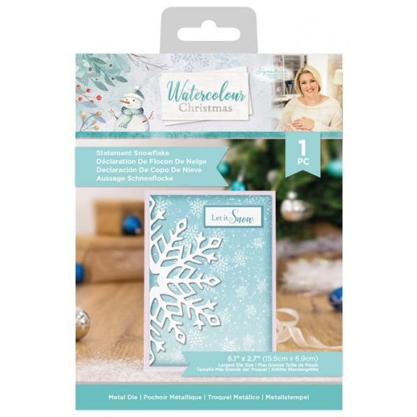 Crafters Companion -Watercolour Christmas Metal Die Statement Snowflake - Stanze