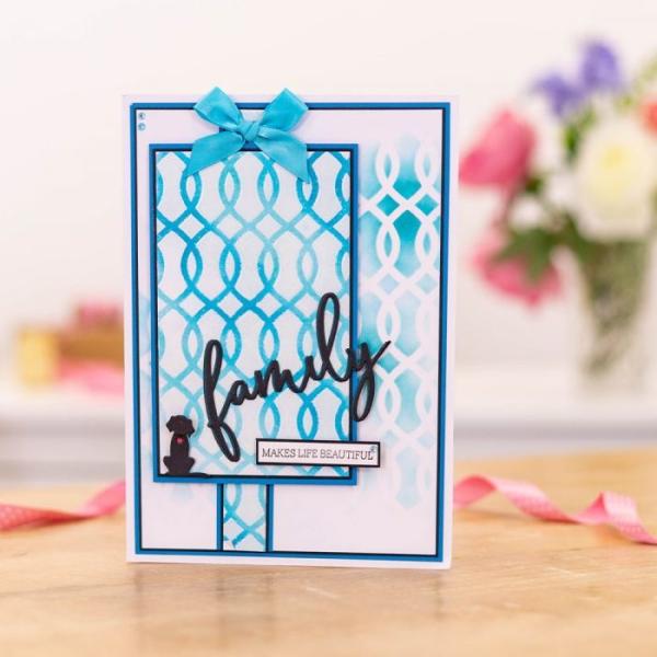 Crafters Companion -Elegant Trellis Background  - Stencil - Schablone