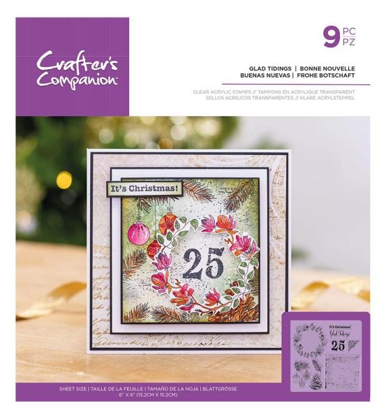 Crafters Companion - Glad Tidings  - Clear Stamps