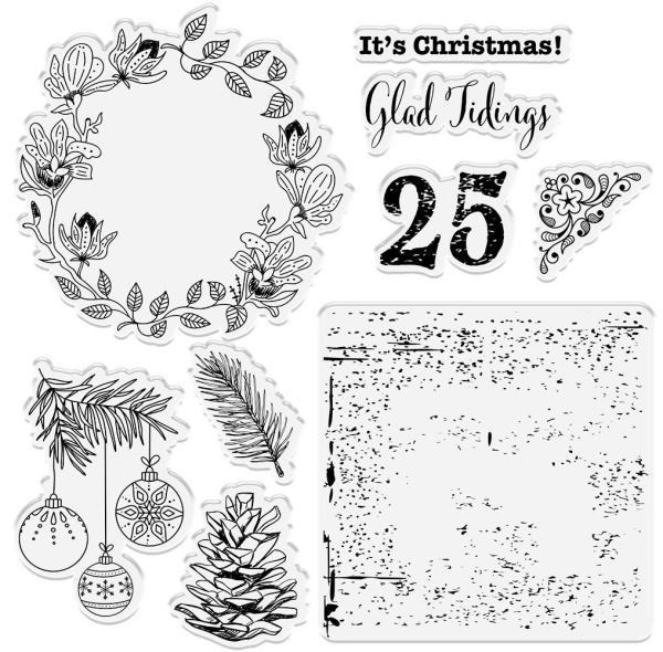 Crafters Companion - Glad Tidings  - Clear Stamps