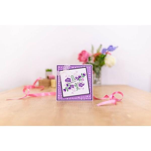 Crafters Companion -Violet Roses - Stempel & Stencil
