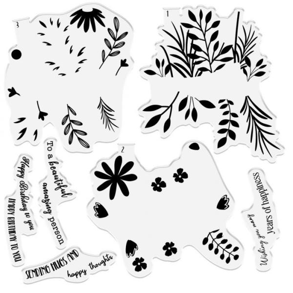 Crafters Companion -Wild Meadow - Stempel & Stencil
