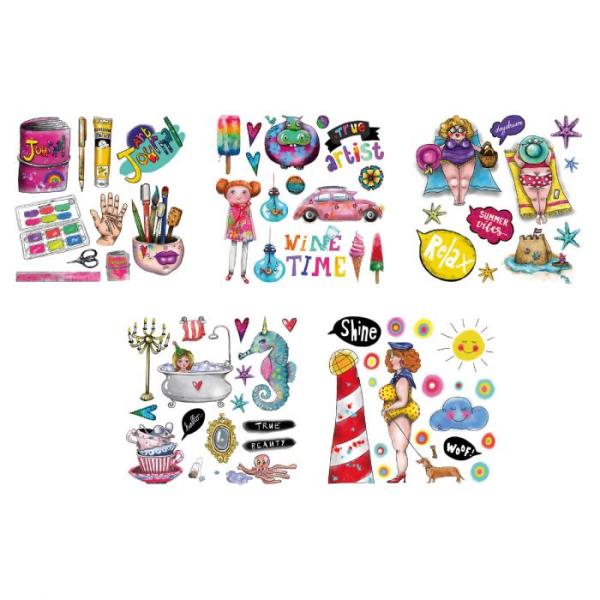 Studio Light - Designpapier  -  Die cut block Paper Elements So-Fish-Ticated nr.2