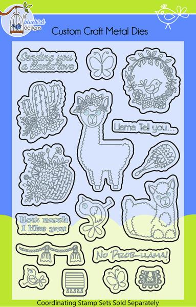Lil Bluebird Designs - Llama Love - Die Set