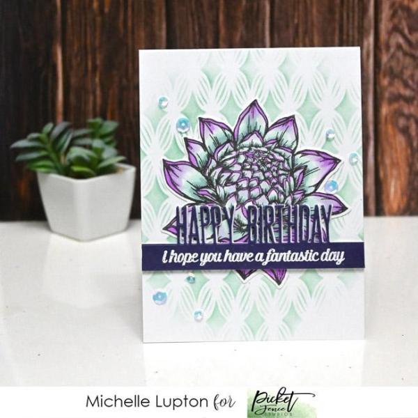 Picket Fence Studios Happy Birthday Word 2x6 Inch Topper  Die (PFSD-179)