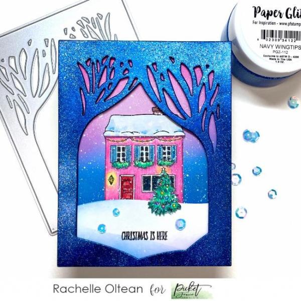 Picket Fence Studios Winter Has Come to Town 6x6 Inch Clear Stamps 
