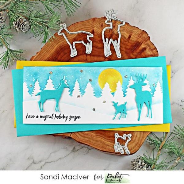 Picket Fence Studios Winter Has Come to Town 6x6 Inch Clear Stamps 