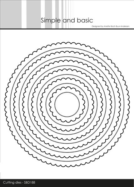 Simple and Basic " Small Pierced Scalloped Circles Cutting " Stanze -  Die