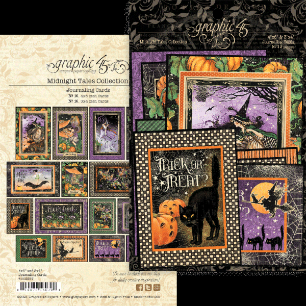 Graphic 45 "Midnight Tales" Journaling Cards