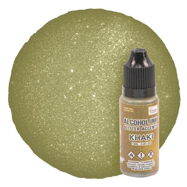 Couture Creations Alcohol Ink Glitter Accents Khaki