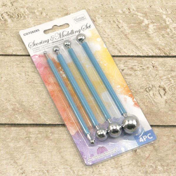 Couture Creations Twin Tip Alcohol Ink Marker Scoring & Modelling Tool Set (4pcs)
