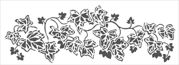 The Crafters Workshop English Ivy   Stencil - Schablone 16x6"