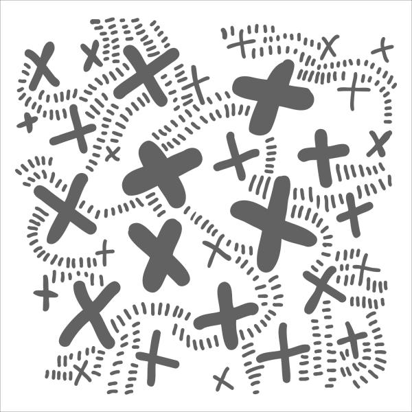 The Crafters Workshop X Trail   Stencil - Schablone 6x6"