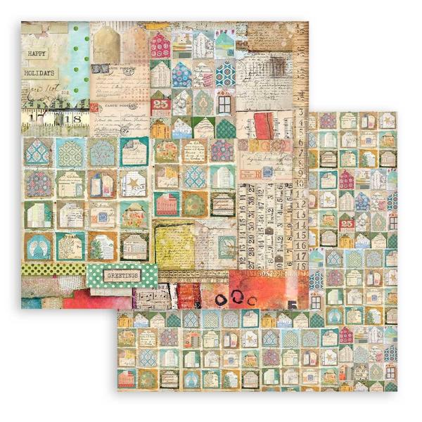 Stamperia "Christmas Patchwork" 8x8" Paper Pack - Cardstock