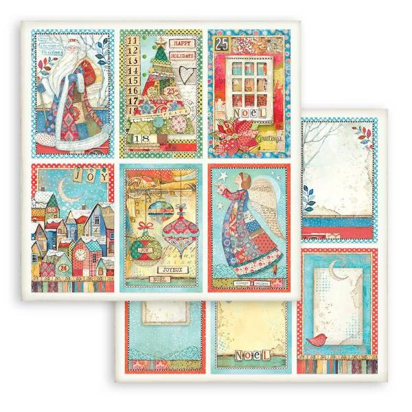 Stamperia "Christmas Patchwork" 8x8" Paper Pack - Cardstock