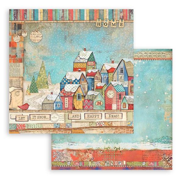 Stamperia "Christmas Patchwork" 8x8" Paper Pack - Cardstock