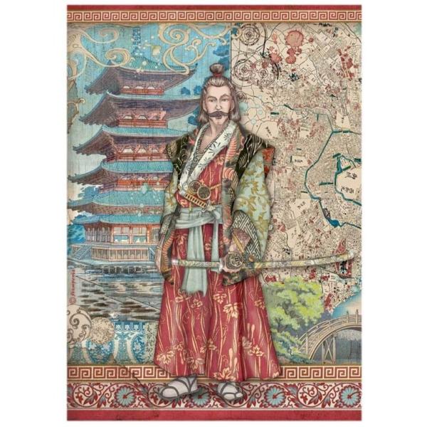 Stamperia "Sir Vagabond in Japan Samurai" A4 Decoupage / Decopatch Papier 6 Bögen 