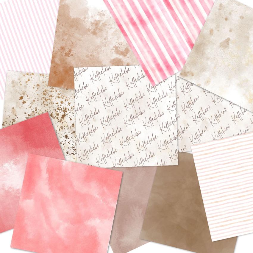 LaCreativ - Designpapier "Kaffeeliebe " Paper Pack 6x6" - 24 Bogen