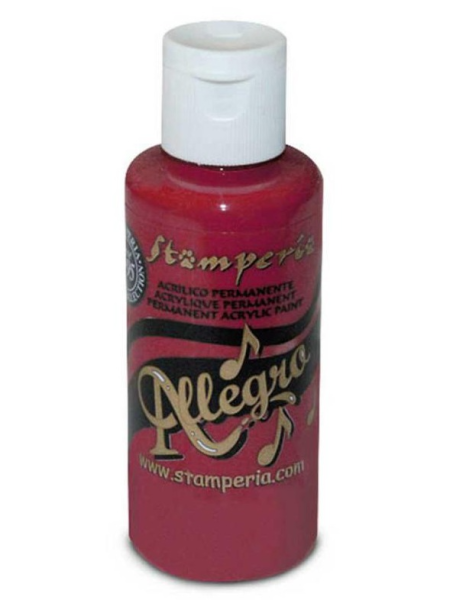 Stamperia Allegro Paint  "Burgundy" 60ml - Acrylfarbe