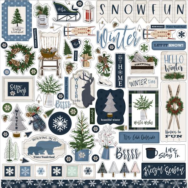 Carta Bella "Welcome Winter" 12x12" Element Stickers