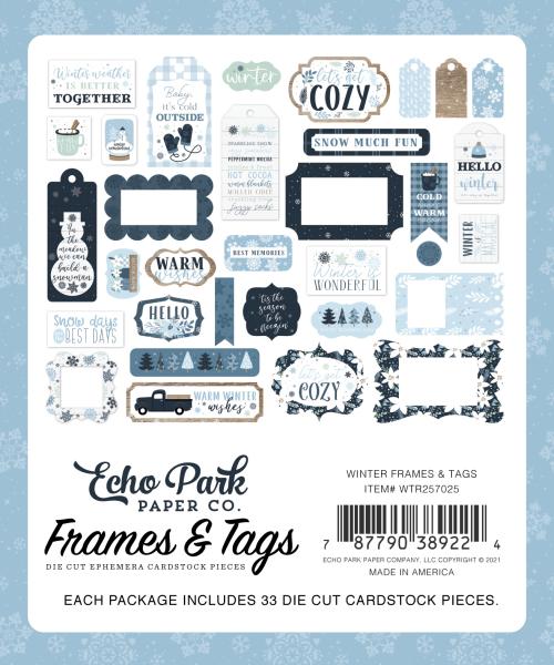 Echo Park "Winter" Frames & Tags