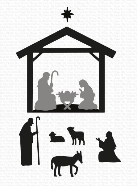 My Favorite Things Die-namics "Nativity Silhouette" | Stanzschablone | Stanze | Craft Die