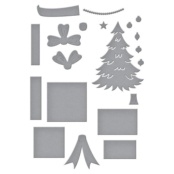 Spellbinders Die "Shopping Cart Holiday & Presents Etched" Stanzschablone