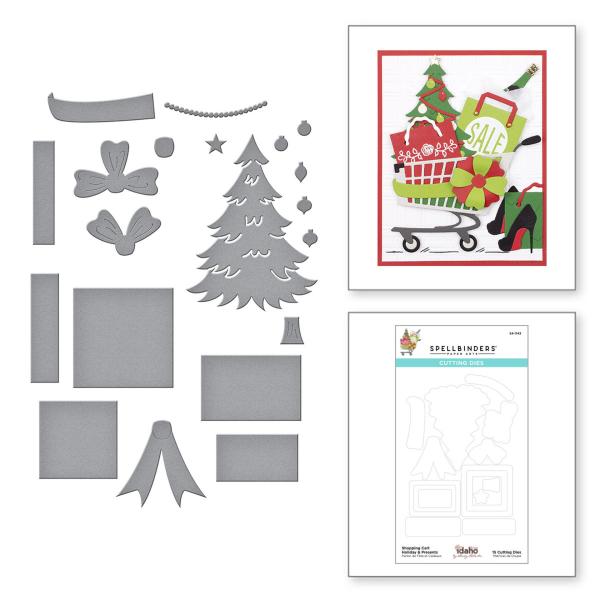Spellbinders Die "Shopping Cart Holiday & Presents Etched" Stanzschablone