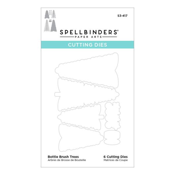 Spellbinders Die "Bottle Brush Trees Etched" Stanzschablone