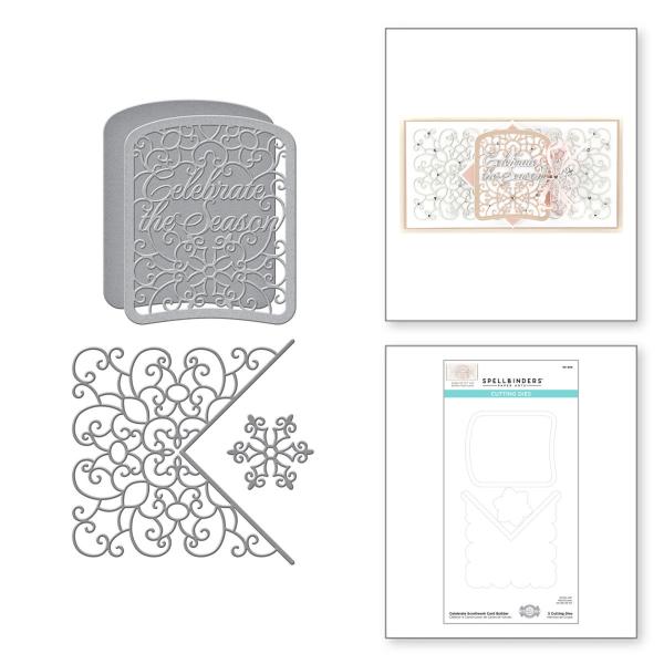 Spellbinders Die "Celebrate Scrollwork Card Builder Etched" Stanzschablone