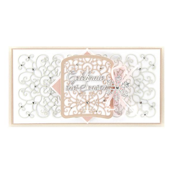 Spellbinders Die "Celebrate Scrollwork Card Builder Etched" Stanzschablone