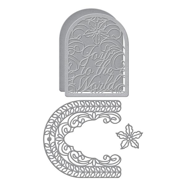 Spellbinders Die "Joy Crescent Card Builder Etched" Stanzschablone