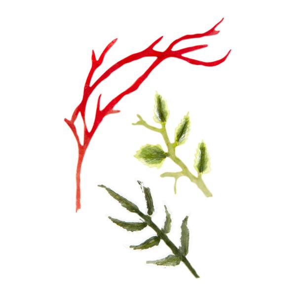 Spellbinders Die "Winter Bough and Evergreen Shrubs Etched" Stanzschablone